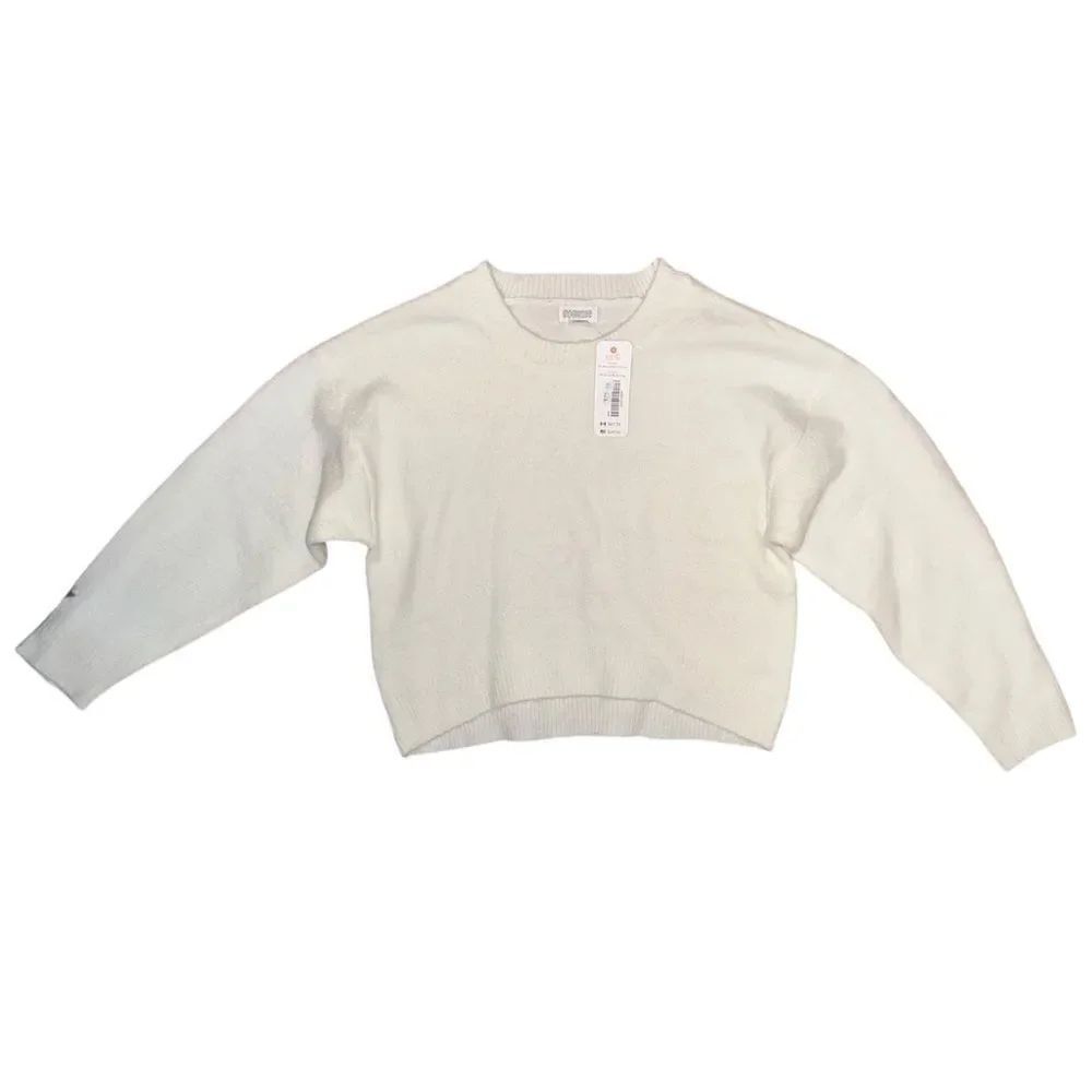 Gymboree Girls White Sweater Tight Knit Cropped Boxy Small NWT